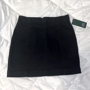 Black Denim high waisted skirt.